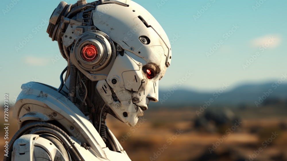 Fototapeta premium An android robot from the future