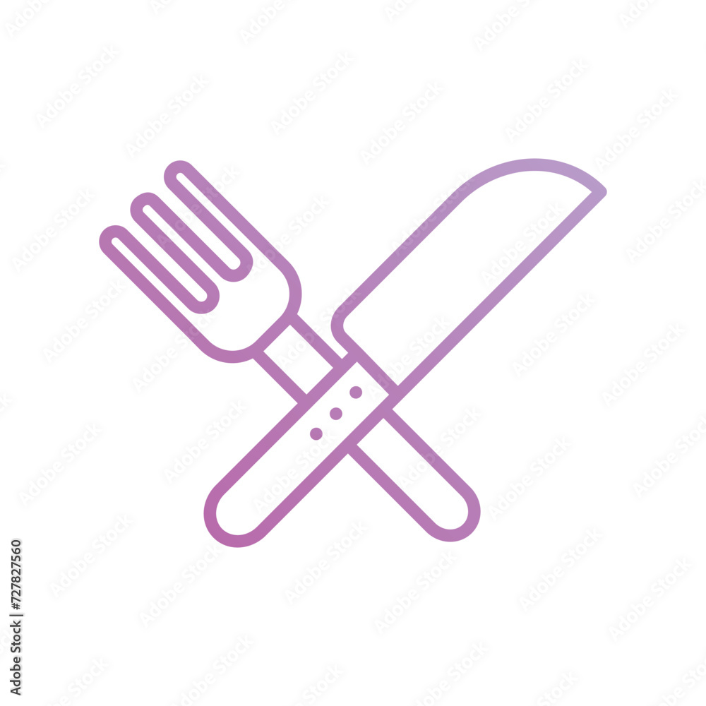 knife and fork icon with white background vector stock illustration knife and fork icon with white background vector stock illustration