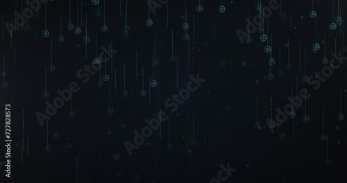 Abstract Futuristic Lines Background. Lines Particles And Dark Background. photo