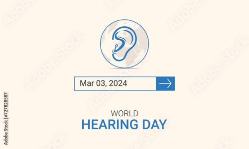 world hearing day, World hearing day,  creative concept design for banner, poster, vector illustration.