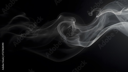 a black and white photo of smoke on a black background photo