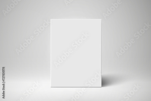 Blank white page mockup with soft shadow - vector