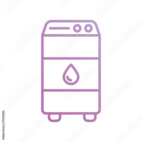 washing mashine icon with white background vector stock illustration
