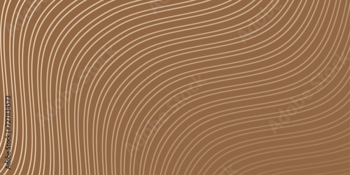 Abstract background with waves for banner. Medium banner size. Vector background with lines. Brown color. Interior. Brochure, booklet. Coffee, cafe