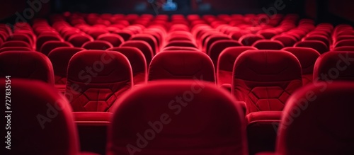 Empty Cinema Seats - A Serene Display of Empty Cinem Seats in the Versatile Ambiance of an Empty Cinema Hall
