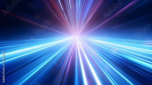 a blue and red background with lines of light