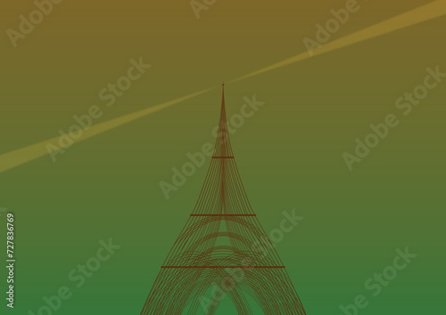 Tower with light in simple background