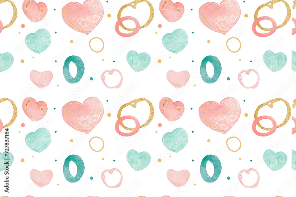 Pastel Valentine Hearts Pattern