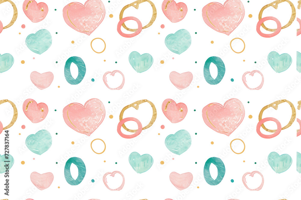 Pastel Valentine Hearts Pattern Pastel Valentine Hearts Pattern