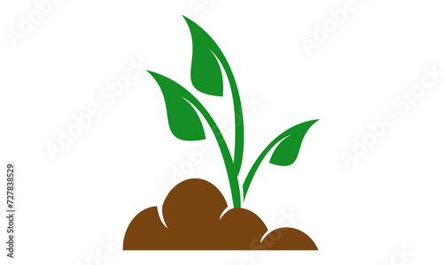 plants grow in fertile soil vector
