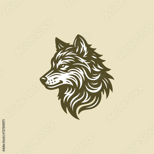 wolf logo illustration template