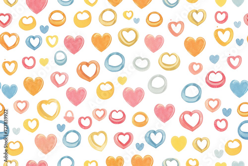 Pastel Valentine Hearts Seamless Pattern