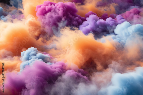 abstract pattern clouds of smoke colorful