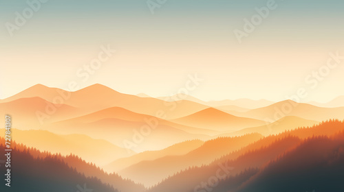 Majestic mountains, panoramic peaks PPT background