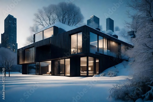 house cover with snow looking so beutiful