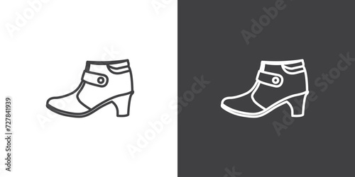 Casual Womenshoes icon. Office footwears, Holiday shoes vector illustrations. Simple outline signs for fashion icon. Shoes line vector icons. Sneakers and women shoes, footwear linear icons.  photo