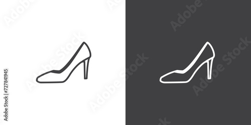 High heel  icon, Women Shoes icon. Simple footwears sign, Fashion casual wear, High heels sandal, affordable classy fabulous shoes, shoeshop vector illustration