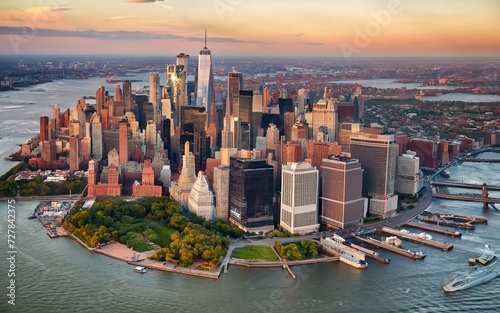 Aerial view of lower Manhattan NYC © Sofia
