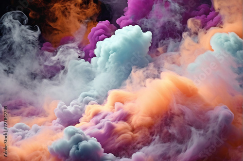 abstract pattern clouds of smoke colorful