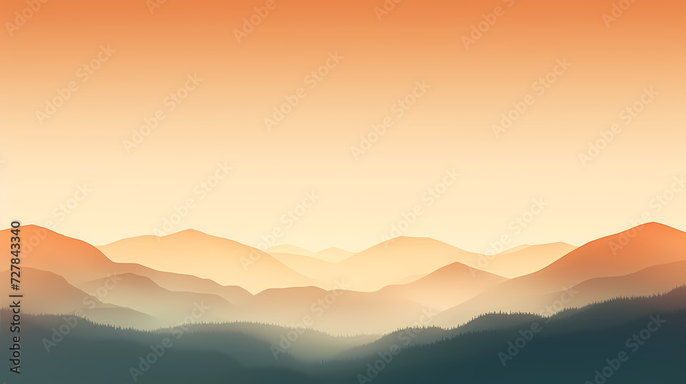 Fototapeta premium Stunning mountains, panoramic peaks PPT background