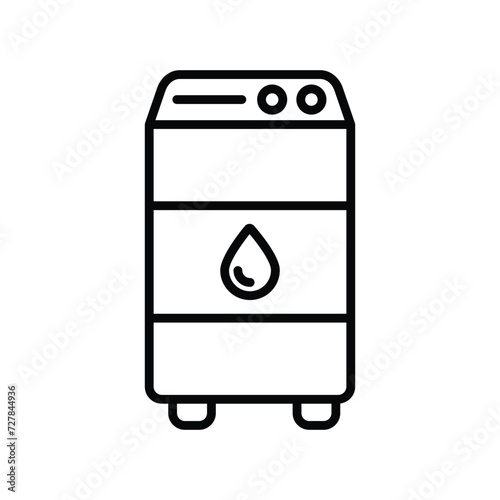 washing mashine icon with white background vector stock illustration