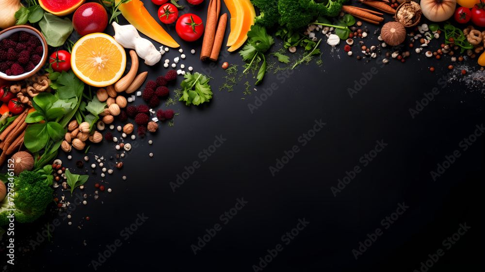 Healthy food clean eating selection. Vegetables, fruits