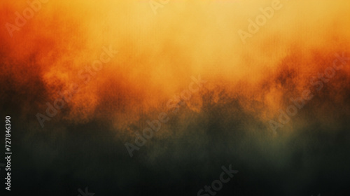 October mist, sand, orange, and black color gradient and grunge background. PowerPoint and Business background.