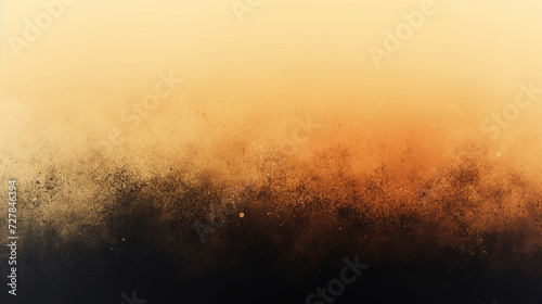 October mist, sand, orange, and black color gradient and grunge background. PowerPoint and Business background.