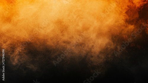 October mist, sand, orange, and black color gradient and grunge background. PowerPoint and Business background. © Swaroop