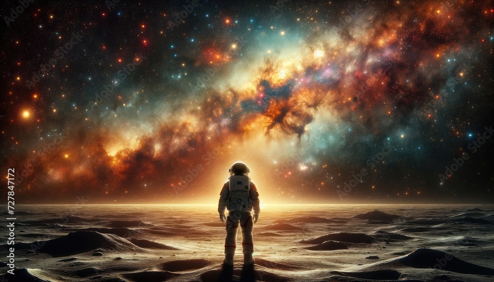 Astronaut Gazing at the Cosmic Vista Astronaut Gazing at the Cosmic Vista