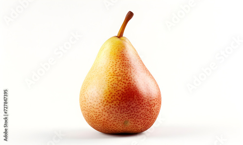 Ripe pear on a white background.