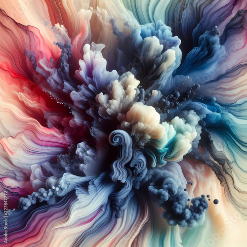 the fluid and expressive qualities of ink paint, Generative Ai