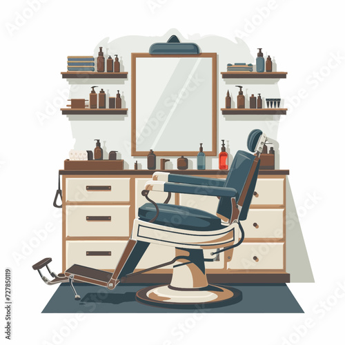 Barbershop interior Illustration Design