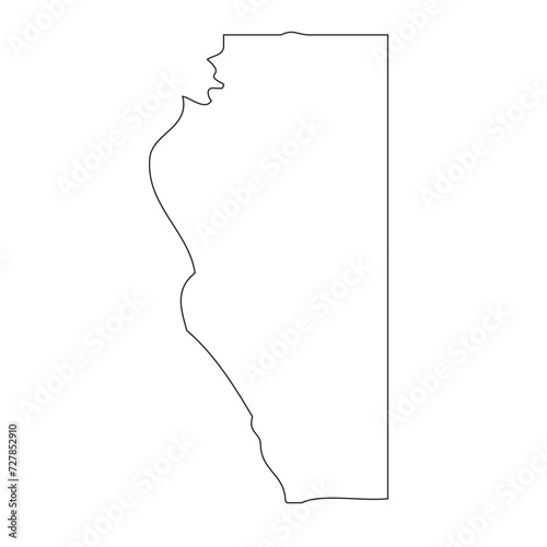 Adams County, Wisconsin. Outline of the map