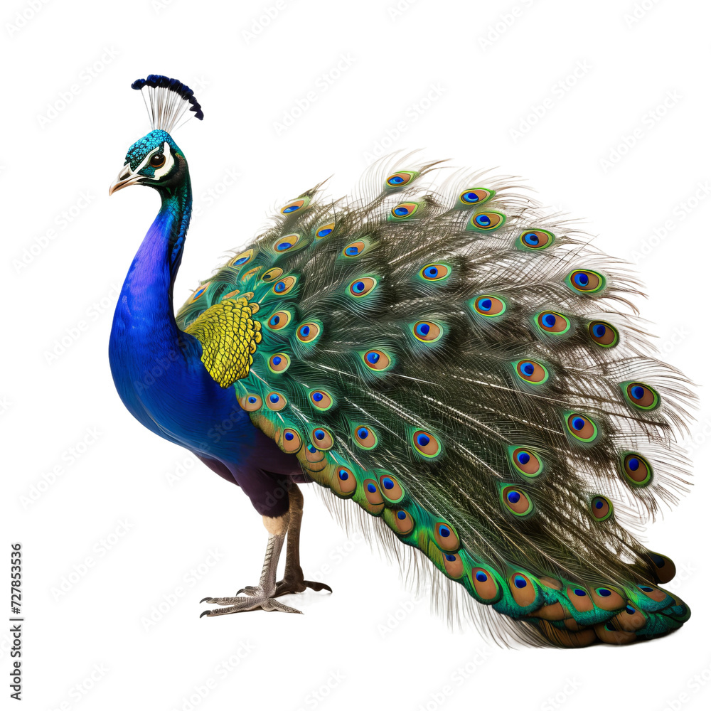 Obraz premium peacock with feathers out