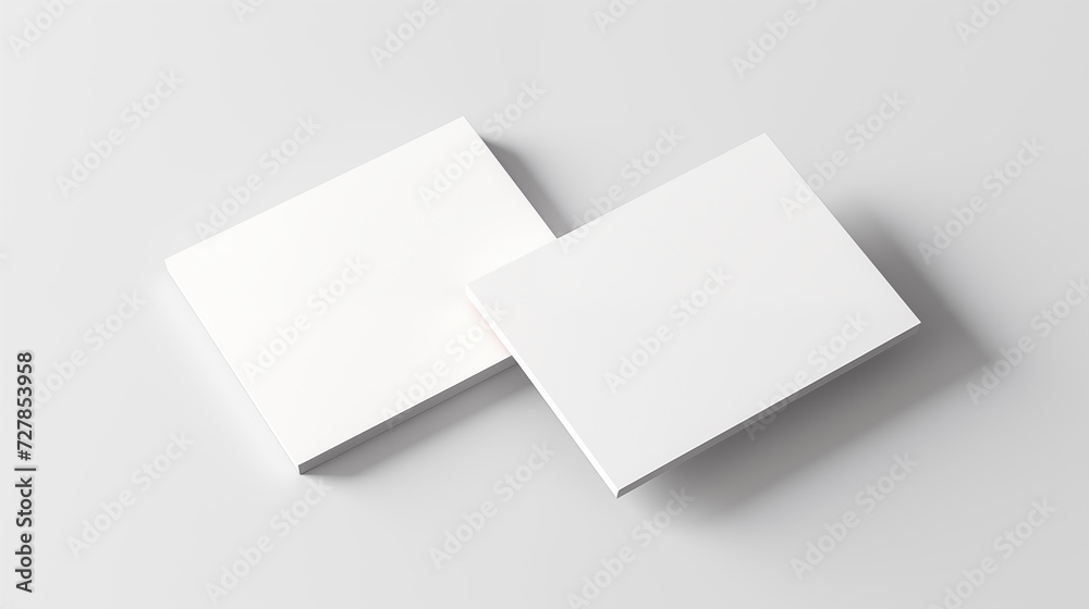 Blank square business card mockup with gray background Blank square business card mockup with gray background
