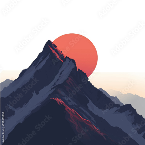 Sunrise over Mountain peak