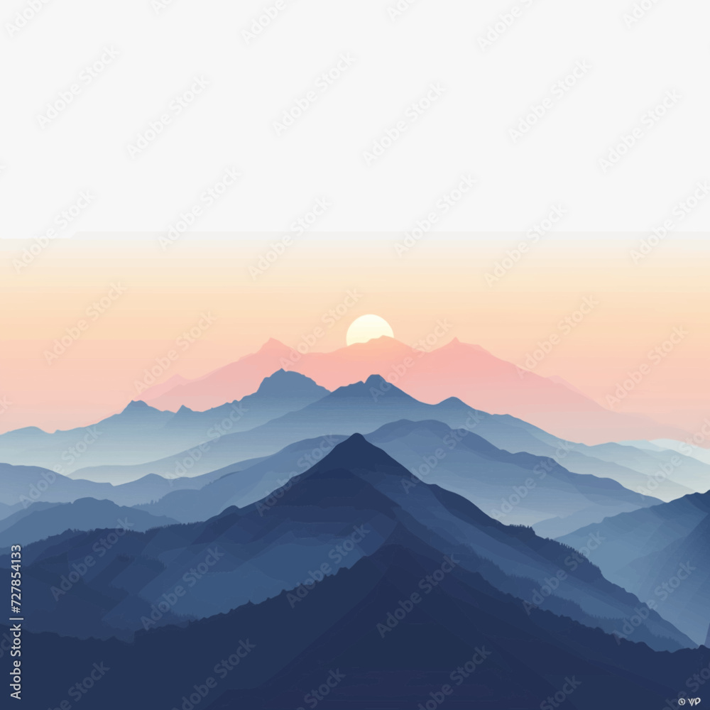 Sunrise over Mountain peak