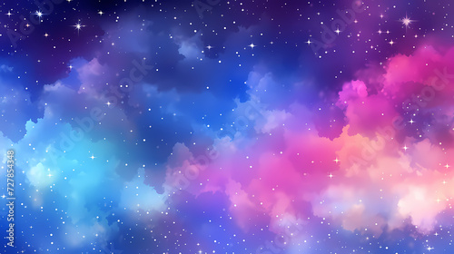 Sparkling starry night sky background