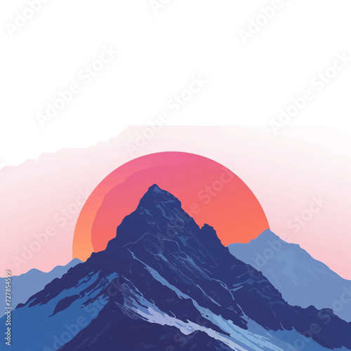 Sunrise over Mountain peak