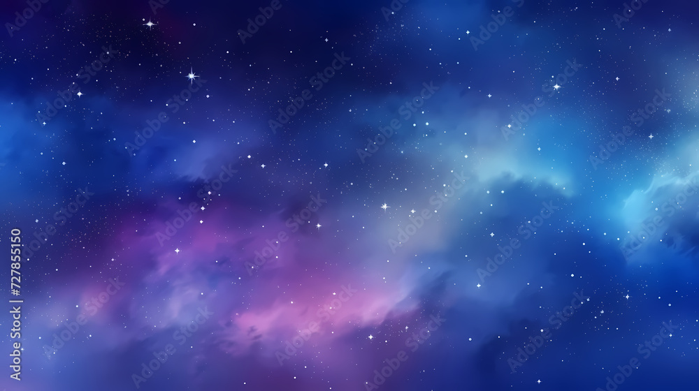 Mysterious star themed gradient background with countless twinkling stars