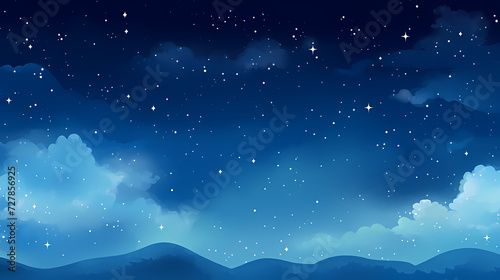 Sparkling starry night sky background