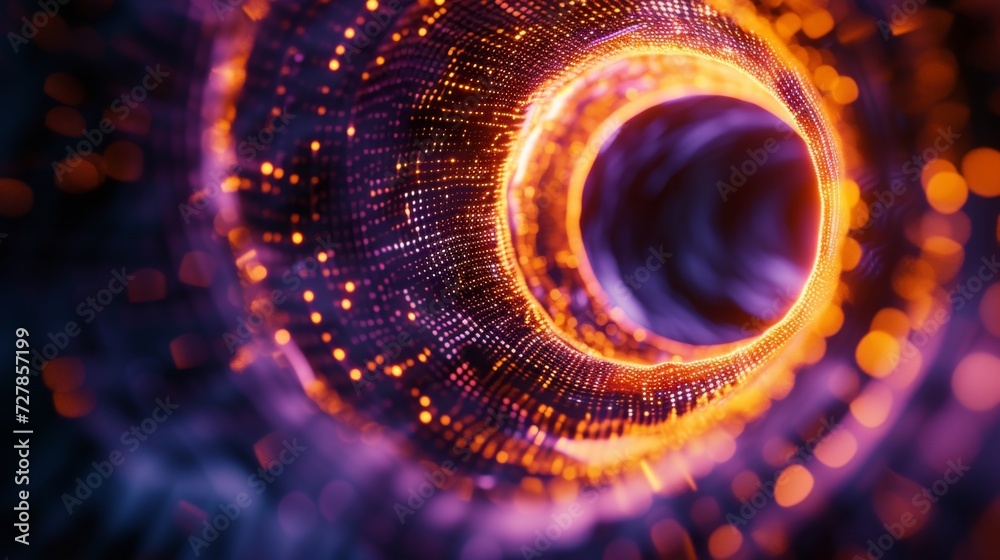an image shows a glow circle inside a hole an image shows a glow circle inside a hole