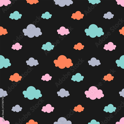 Seamless pattern with colorful cloud