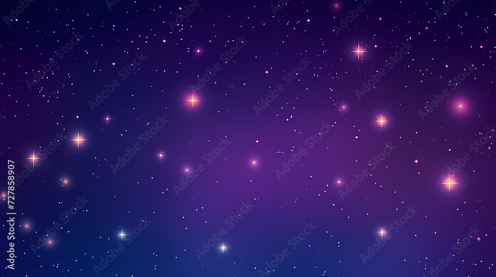 Fototapeta premium Mysterious star themed gradient background with countless twinkling stars