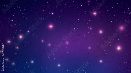 Mysterious star themed gradient background with countless twinkling stars