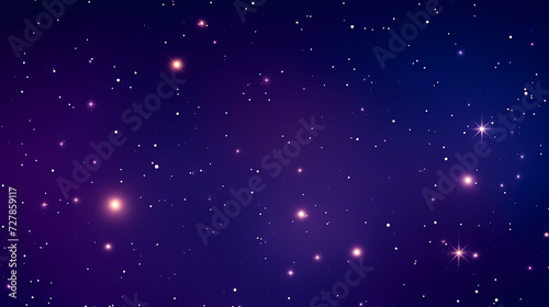 Mysterious star themed gradient background with countless twinkling stars