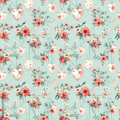 seamless pattern with flowers perfect for cards