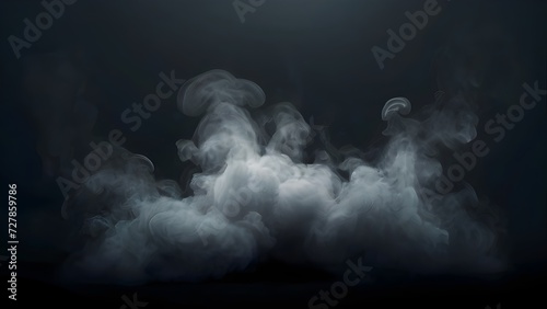gray smoke in a dark environment