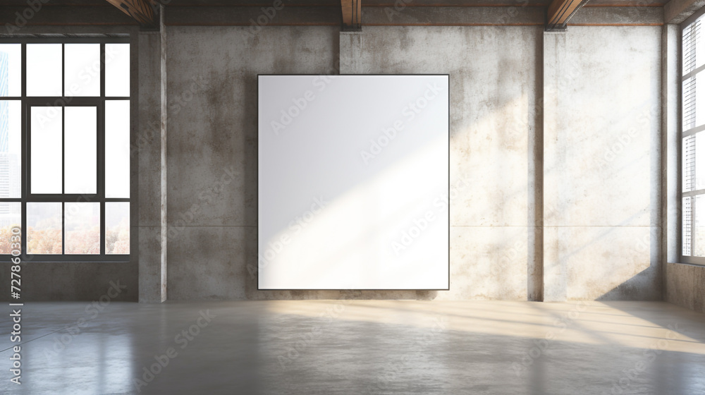 Mockup Empty Blank Canvas Poster Vertical Next to Window Studio Building Mockup Empty Blank Canvas Poster Vertical Next to Window Studio Building